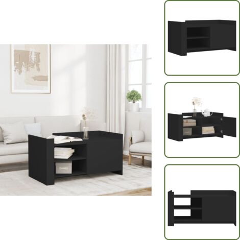 Tavolino moderno - vidaXL Tavolino da Salotto Nero 100x50x50 cm Legno Multistrato - Tavolino elegante