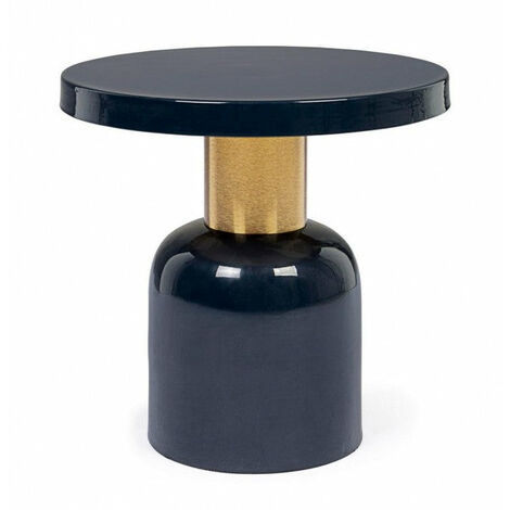 Tavolino Nalima Blu D41 Rotondo in Metallo