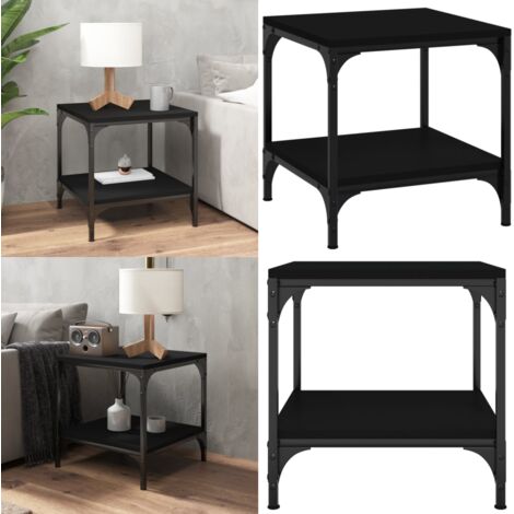 Tavolino Nero 40x40x40 cm in Legno Multistrato - Tavolino in legno - Tavolino industriale