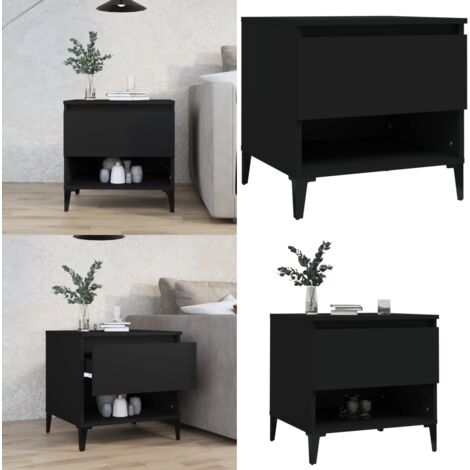 Tavolino Nero 50x46x50 cm in Legno Multistrato - Tavolino in legno multistrato - Tavolino nero