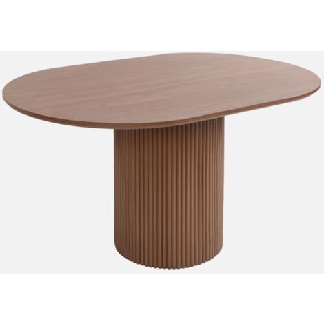 Tavolino oblungo con effetto legno intagliato