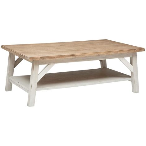 Tavolino olbia in acacia 120x70cm bianco - Atmosphera créateur d'intérieur