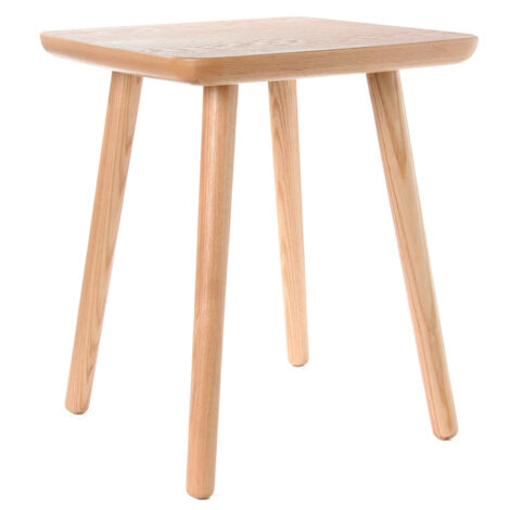 Tavolino Pärumm Lezquer 46x46x54 cm in Legno Naturale di Frassino