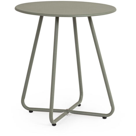 Tavolino per Esterno in Acciaio E-coating , Ø45 - 50h Verde