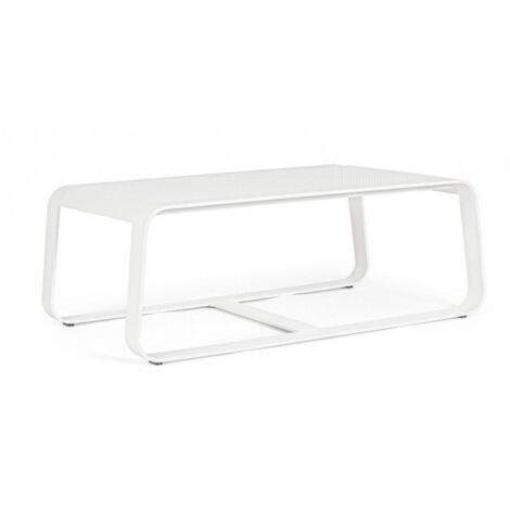 Tavolino per esterno in alluminio Bianco MERRIGAN 105x62x h38 cm