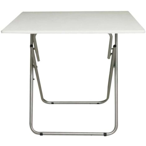Tavolino Pieghevole Bianco 80 x 60 x 72 cm - Design Pratico