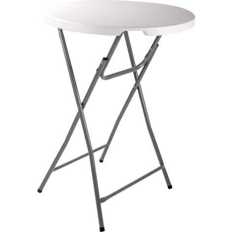 Tavolino Pieghevole da Giardino Interno ed Esterno Tavolo Rotondo 80 x 110 cm