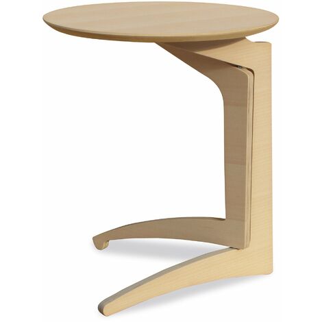 Tavolino Pieghevole da Salotto Ø43x51 cm in Legno Naturale