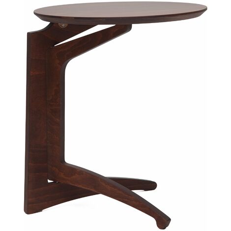 Tavolino Pieghevole da Salotto Ø53x63 cm in Legno Noce