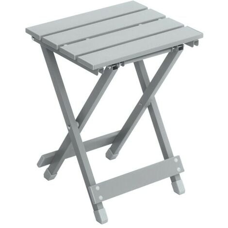 EASYCOMFORT Tavolino da campeggio pieghevole portatile in alluminio e  plastica con 4 sedie, Azzurro