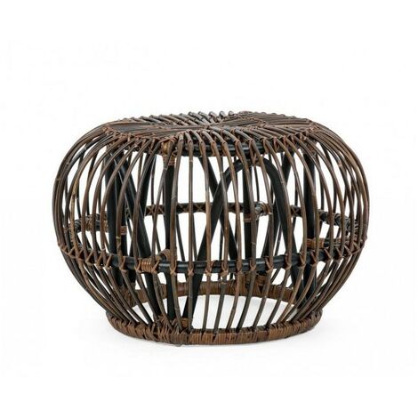 Pouf in rattan