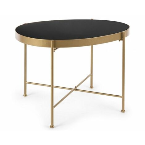 Tavolino Rashida Oro 63x46 in Metallo