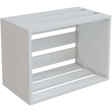 Tavolino rettangolare contenitore rotondo 43 x 64 x 33 cm bianco 030008638