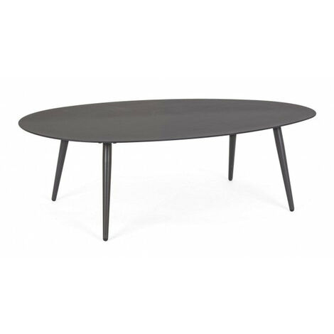 Tavolino Ridley 120x75 cm Antracite in Alluminio