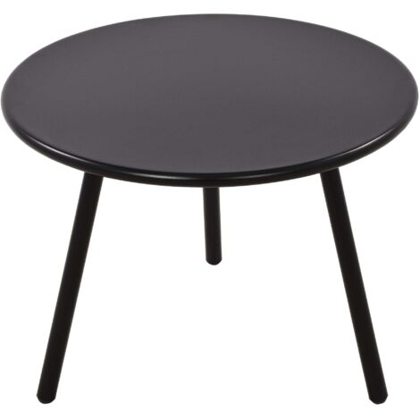 Tavolino rotondo 40 cm legno di acacia bianco