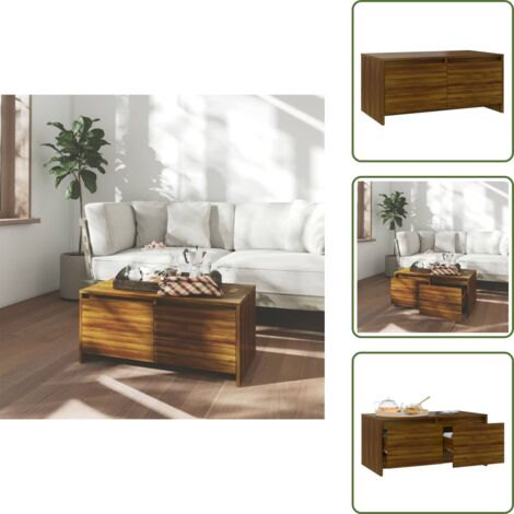 Tavolino Rovere Marrone - vidaXL Tavolino da Salotto Rovere Marrone 90x50x41,5 cm in Truciolato -