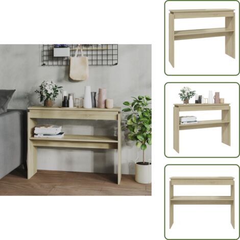 Tavolino rovere sonoma - vidaXL Tavolino Consolle Rovere Sonoma 102x30x80 cm Legno Multistrato - Tavolino da ingresso