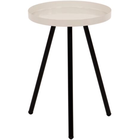 tavolino salotto "dalton" crema, ø30 cm