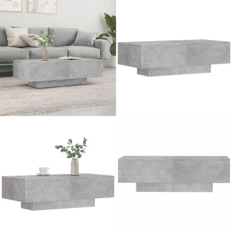 Tavolino Salotto Grigio Cemento 100x49,5x31cm Legno Multistrato - Tavolino in legno multistrato - Tavolino grigio cemento