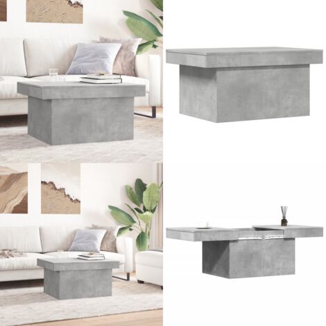 Tavolino Salotto Grigio Cemento 100x55x40 cm Legno Multistrato - Tavolino da salotto grigio cemento - Tavolino in legno multistrato