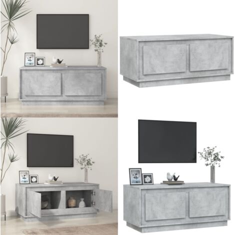 Tavolino Salotto Grigio Cemento 102x50x44 cm Legno Multistrato - Tavolino in legno - Tavolino da soggiorno