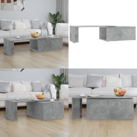 Tavolino Salotto Grigio Cemento 150x50x35 cm Legno Multistrato - Tavolino da caffè - Tavolino in legno multistrato