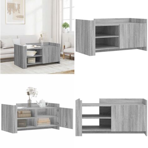 Tavolino Salotto Grigio Sonoma 100x50x50 cm Legno Multistrato - Tavolino da salotto grigio - Tavolino in legno multistrato