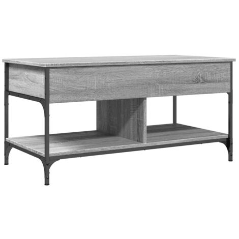 Tavolino Salotto Grigio Sonoma 100x50x50 cm Multistrato Metallo vidaXL