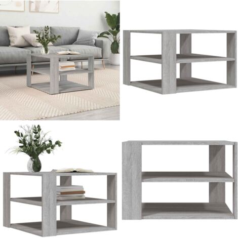 Tavolino Salotto Grigio Sonoma 58x58x40cm Legno Multistrato - Tavolino da salotto grigio - Tavolino in legno multistrato