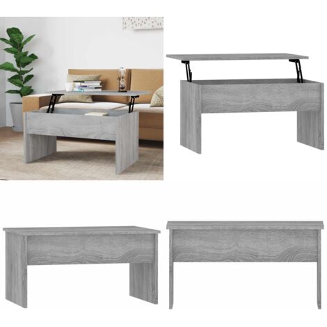 Tavolino Salotto Grigio Sonoma 80x50,5x41,5cm Legno Multistrato - Tavolino da caffè - Tavolo da pranzo temporaneo