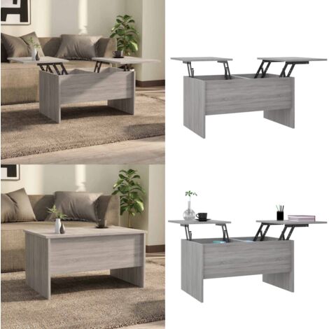 Tavolino Salotto Grigio Sonoma 80x50x42,5 cm Legno Multistrato - Tavolino in legno - Tavolino grigio