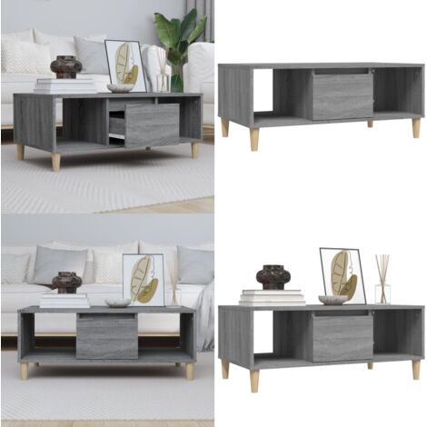Tavolino Salotto Grigio Sonoma 90x50x36,5 cm Legno Multistrato - Tavolino da salotto - Tavolino in legno