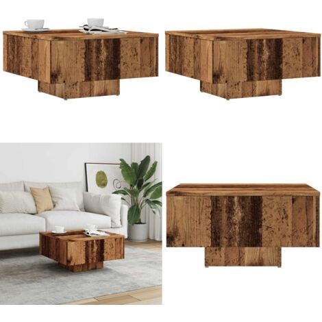 Tavolino Salotto Legno Antico 60x60x31,5 cm Legno Multistrato - Tavolino in legno - Tavolino in truciolato