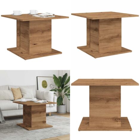 Tavolino Salotto Rovere Artigianale 55,5x55,5x40 cm Truciolato - Tavolino in truciolato - Tavolino in legno