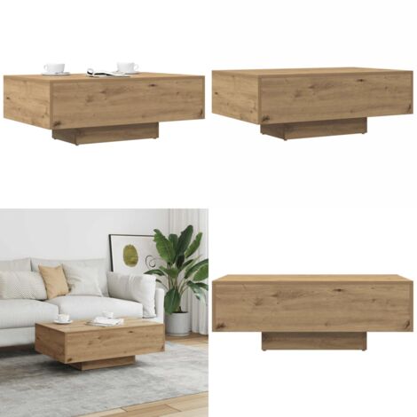 Tavolino Salotto Rovere Artigianale 85x55x31 cm in Truciolato - Tavolino in truciolato - Tavolino in legno artigianale