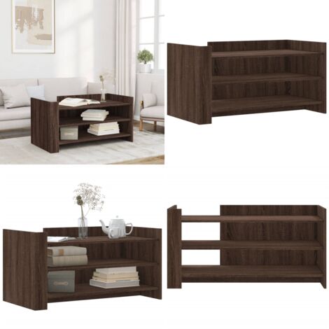Tavolino Salotto Rovere Marrone 100x50x50 cm Legno Multistrato - Tavolino in legno - Tavolino in legno multistrato