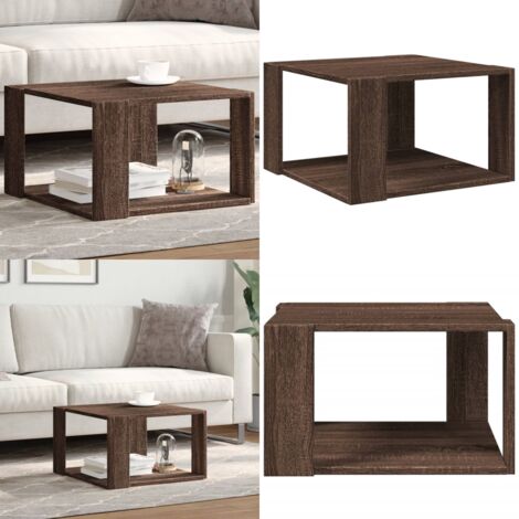 Tavolino Salotto Rovere Marrone 51,5x51,5x30 Legno Multistrato - Tavolino in legno - Tavolino in legno multistrato