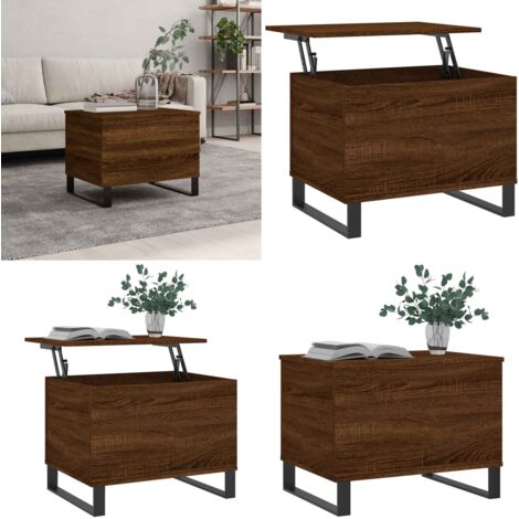 Tavolino Salotto Rovere Marrone 60x44,5x45 cm Legno Multistrato - Tavolo da pranzo - Tavolo da lavoro