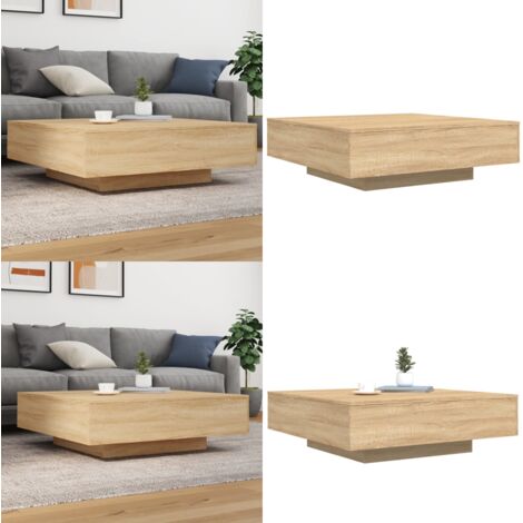 Tavolino Salotto Rovere Sonoma 100x100x31 cm Legno Multistrato - Tavolino da tè - Tavolino da divano