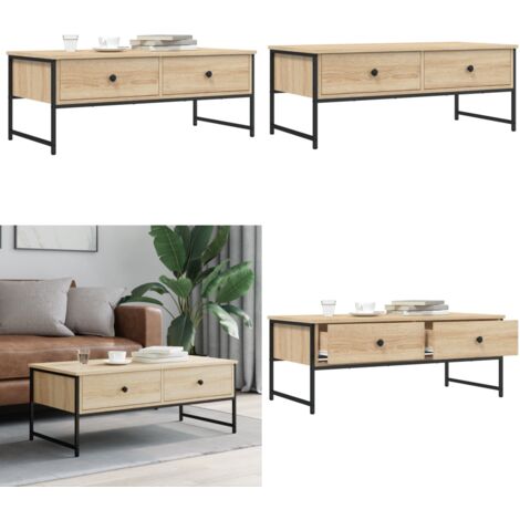 Tavolino Salotto Rovere Sonoma 101x49x39,5 cm Legno Multistrato - Tavolino da divano - Tavolino in legno multistrato