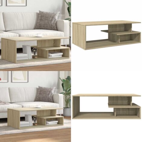 Tavolino Salotto Rovere Sonoma 102x55x35cm in Legno Multistrato - Tavolino in legno multistrato - Tavolino in rovere sonoma