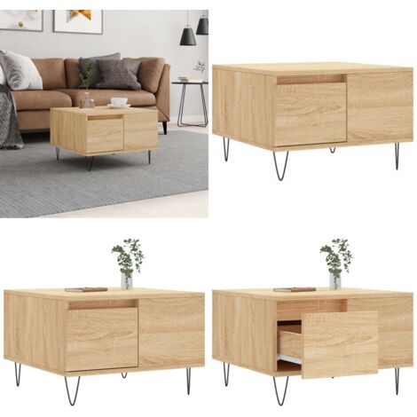 Tavolino Salotto Rovere Sonoma 55x55x36,5 cm Legno Multistrato - Tavolo in legno multistrato - Tavolino in legno