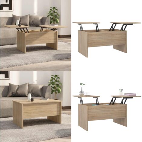 Tavolino Salotto Rovere Sonoma 80x50x42,5 cm Legno Multistrato - Tavolino in legno multistrato - Tavolino in Rovere Sonoma