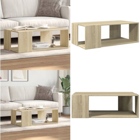 Tavolino Salotto Rovere Sonoma 89,5x48x30 cm Legno Multistrato - Tavolino in legno - Tavolino in legno multistrato