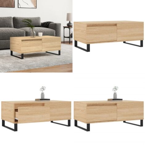 Tavolino Salotto Rovere Sonoma 90x50x36,5 cm Legno Multistrato - Tavolino in legno multistrato - Tavolino in legno ingegnerizzato