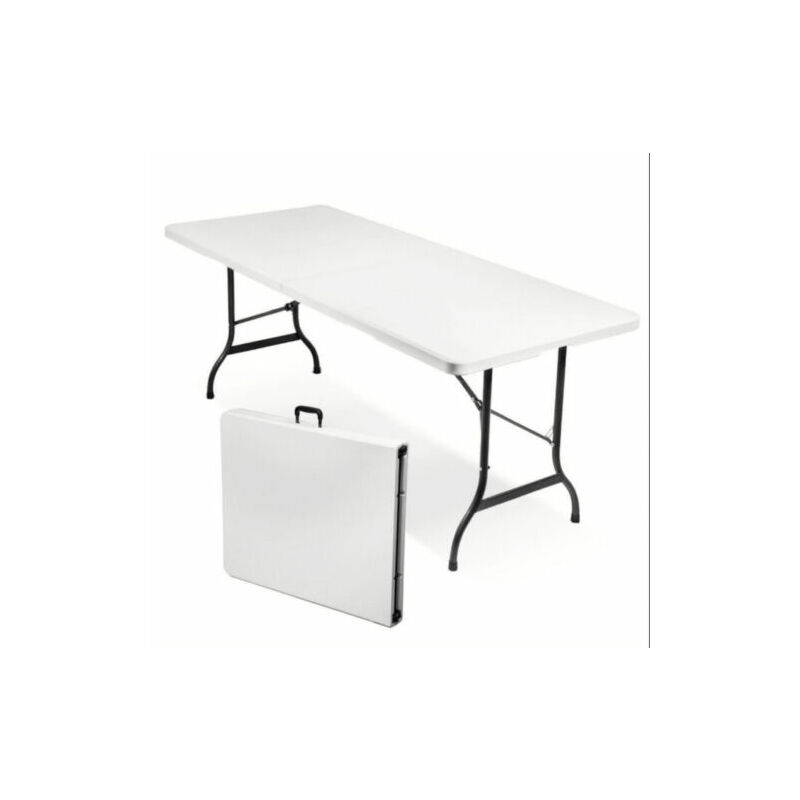Image of Tavolino tavolo pieghevole resina metallo campeggio sagre 180x70x74 cm 424 ys