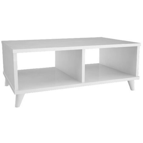 HOMEMANIA Tavolino Victoria, Truciolare Melaminico, Plastica, Bianco, 80x50x35 cm