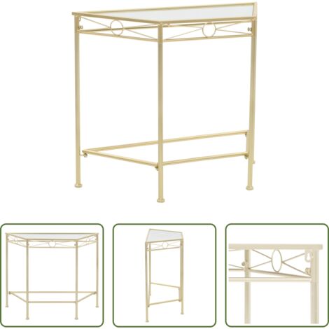 Tavolino vintage -  Tavolino Vintage in Metallo 87x34x73 cm Oro