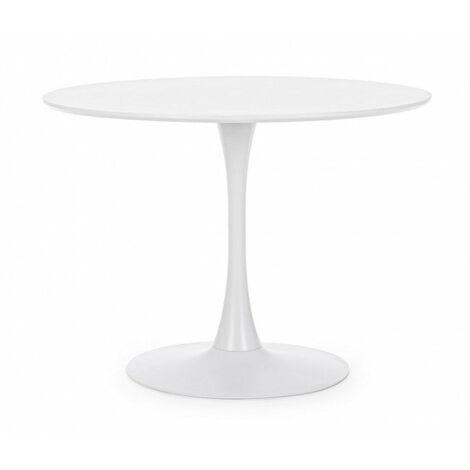Tavolo Ø100x75h cm Bloom Bianco Opaco