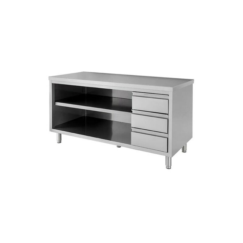 Tavolo 120x60x85 acciaio inox 430 a giorno